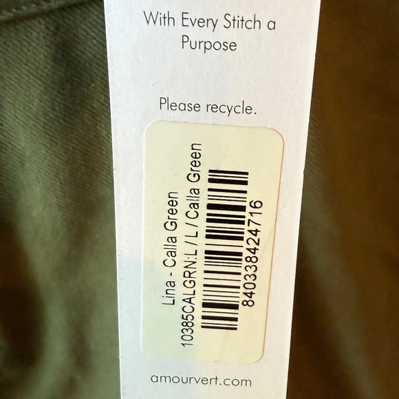 Amour Vert Lina Organic Cotton Skirt in Calla Green - Picture 3 of 8